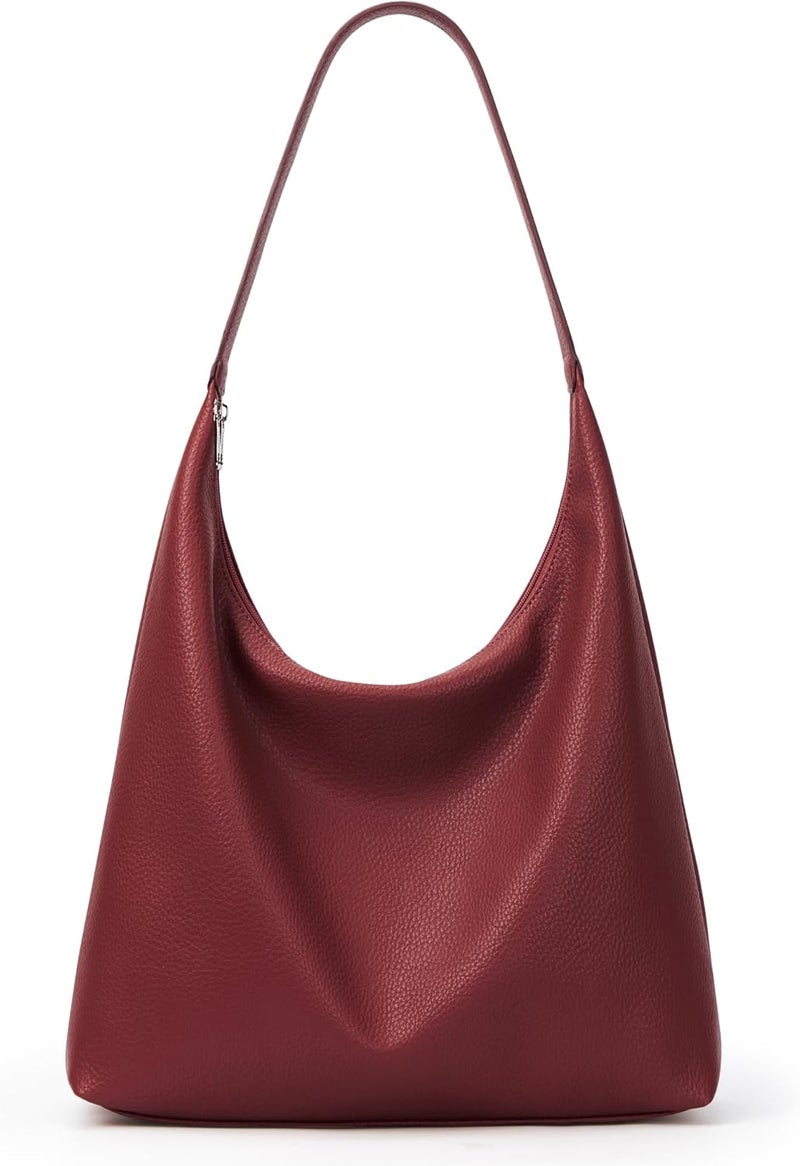 KALIDI Casual Tote Bag Vegan Leather Hobo Zipper Work Bag Weekender Shoulder for Women Shoulder Travel Purse - Image 1